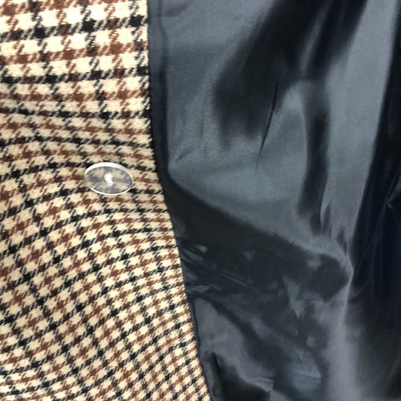 ASOS Check Double Breasted Dad Long Coat - Picture 8 of 11